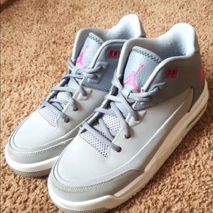 Grey & Pink Air Jordan Flights